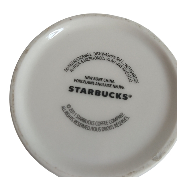 Starbucks Set Of 2 Cups Tazo Tea Coffee Mug Burgundy & White 8 oz. - Picture 3 of 12